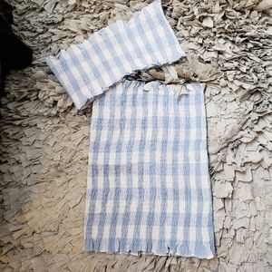 Strapless top and skirt set